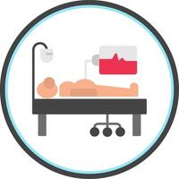 Medical Supervision Flat Circle Icon vector