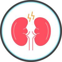 Kidney Flat Circle Icon vector