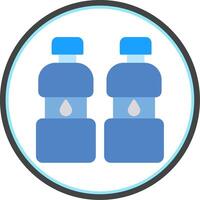 Two Bottles Flat Circle Icon vector