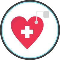 Cardiology Flat Circle Icon vector