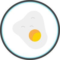 huevos plano circulo icono vector