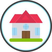 House Flat Circle Icon vector