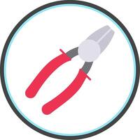 Wire Cutters Flat Circle Icon vector