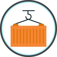 Container Flat Circle Icon vector