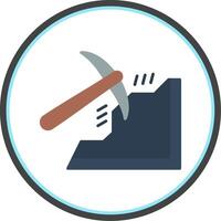 Mining Flat Circle Icon vector