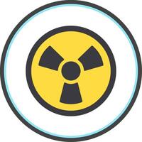 Nuclear Flat Circle Icon vector