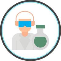 Chemist Flat Circle Icon vector