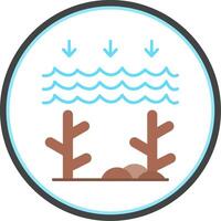 Ocean Acidity Flat Circle Icon vector