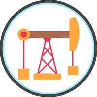 fósil combustible plano circulo icono vector