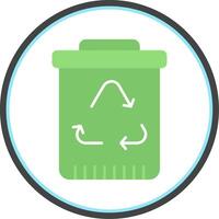 Recycling Flat Circle Icon vector