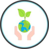 Sustainable Development Flat Circle Icon vector