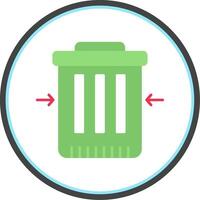 Waste Reduction Flat Circle Icon vector