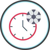 Football Time Flat Circle Icon vector