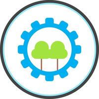 Forest Management Flat Circle Icon vector