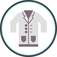 Lab Coat Flat Circle Icon vector