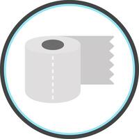 Toilet Paper Flat Circle Icon vector