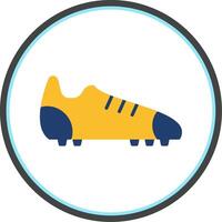 fútbol americano botas plano circulo icono vector