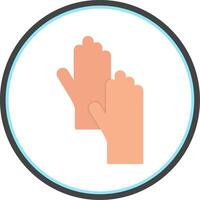 Cleaning Gloves Flat Circle Icon vector