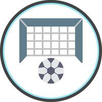 Goal Post Flat Circle Icon vector