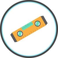 Level Tool Flat Circle Icon vector