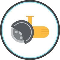 Angle Grinder Flat Circle Icon vector