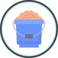 Bucket Flat Circle Icon vector