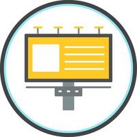 Billboards Flat Circle Icon vector