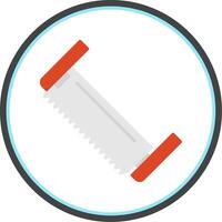 Two Man Saw Flat Circle Icon vector