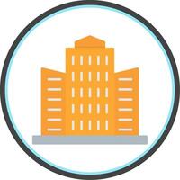 Building Flat Circle Icon vector