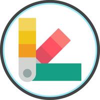 Color Swatch Flat Circle Icon vector