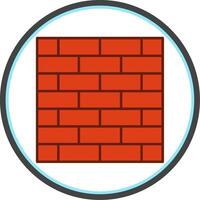 Brickwall Flat Circle Icon vector