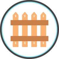 Fence Flat Circle Icon vector