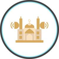 Mosque Speaker Flat Circle Icon vector