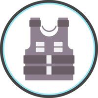 Police Vest Flat Circle Icon vector