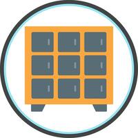Locker Flat Circle Icon vector