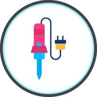 Welding Equipment Flat Circle Icon vector