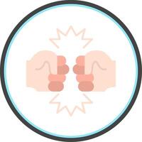 Fighting Flat Circle Icon vector