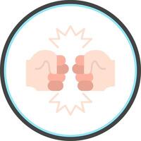 Fighting Flat Circle Icon vector