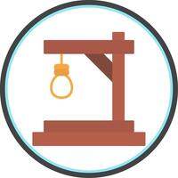 Gallows Flat Circle Icon vector