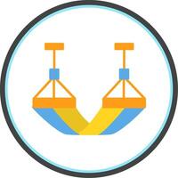 Hammock Flat Circle Icon vector