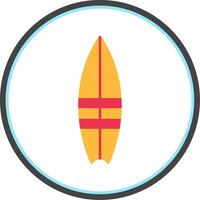 Surfboard Flat Circle Icon vector