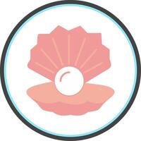 Shell Flat Circle Icon vector