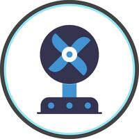 Fan Flat Circle Icon vector