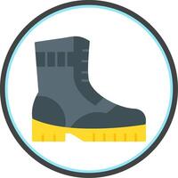 Boot Flat Circle Icon vector