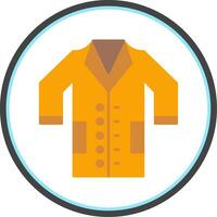 Coat Flat Circle Icon vector