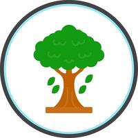 Tree Flat Circle Icon vector