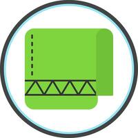 Towel Flat Circle Icon vector