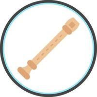 Flute Flat Circle Icon vector