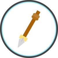 Spear Flat Circle Icon vector