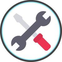 Tools Flat Circle Icon vector